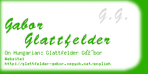 gabor glattfelder business card